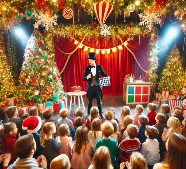 Prestation de magie pour arbre de Noël avec spectacle personnalisé et participation des enfants à Nice 06 Alpes-Maritimes